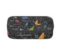 YounPrenG Estuche para lápices, Estuche para lápices Impreso de Gran Capacidad, Estuche para lápices, Estuche para lápices para Oficina y Escuela.Las matemáticas cuentan con el Negro