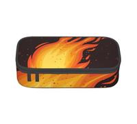 YounPrenG Estuche para lápices, Estuche para lápices Impreso de Gran Capacidad, Estuche para lápices, Estuche para lápices para Oficina y Escuela.Patrón de Llama de Bola de Fuego roja Que Cae