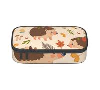 YounPrenG Estuche para lápices, Estuche para lápices Impreso de Gran Capacidad, Estuche para lápices, Estuche para lápices para Oficina y Escuela.Lindo Erizo y Hongo
