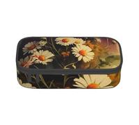 YounPrenG Estuche para lápices, Estuche para lápices Impreso de Gran Capacidad, Estuche para lápices, Estuche para lápices para Oficina y Escuela.Margaritas Vintage Pintura A La Acuarela