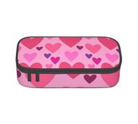 YounPrenG Estuche para lápices, Estuche para lápices Impreso de Gran Capacidad, Estuche para lápices, Estuche para lápices para Oficina y Escuela.Forma de Amor Rosa