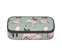 YounPrenG Estuche para lápices, Estuche para lápices Impreso de Gran Capacidad, Estuche para lápices, Estuche para lápices para Oficina y Escuela.Perros Pug Sentados
