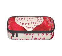 YounPrenG Estuche para lápices, Estuche para lápices Impreso de Gran Capacidad, Estuche para lápices, Estuche para lápices para Oficina y Escuela.Amor de Corazones Rojos