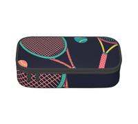 YounPrenG Estuche para lápices, Estuche para lápices Impreso de Gran Capacidad, Estuche para lápices, Estuche para lápices para Oficina y Escuela.Raqueta Colorida y Pelota de Tenis