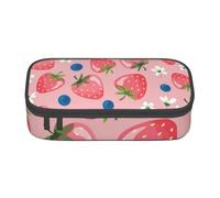 YounPrenG Estuche para lápices, Estuche para lápices Impreso de Gran Capacidad, Estuche para lápices, Estuche para lápices para Oficina y Escuela.Preciosa Fresa Rosa