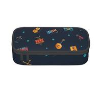 YounPrenG Estuche para lápices, Estuche para lápices Impreso de Gran Capacidad, Estuche para lápices, Estuche para lápices para Oficina y Escuela.Patrón de Instrumento Musical de violín de Guitarra