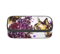 YounPrenG Estuche para lápices, Estuche para lápices Impreso de Gran Capacidad, Estuche para lápices, Estuche para lápices para Oficina y Escuela.Chihuahua y Rosa