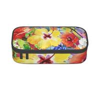 YounPrenG Estuche para lápices, Estuche para lápices Impreso de Gran Capacidad, Estuche para lápices, Estuche para lápices para Oficina y Escuela.Flores De Orquídeas Lirio Acuarela