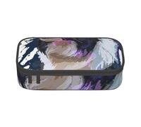YounPrenG Estuche para lápices, Estuche para lápices Impreso de Gran Capacidad, Estuche para lápices, Estuche para lápices para Oficina y Escuela.Pintura del Perro del Arte del Border Collie