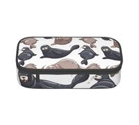YounPrenG Estuche para lápices, Estuche para lápices Impreso de Gran Capacidad, Estuche para lápices, Estuche para lápices para Oficina y Escuela.Sellos Ilustración León Marino