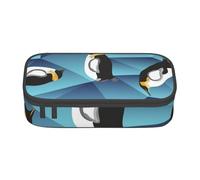 YounPrenG Estuche para lápices, Estuche para lápices Impreso de Gran Capacidad, Estuche para lápices, Estuche para lápices para Oficina y Escuela.Pingüino polígono Abstracto