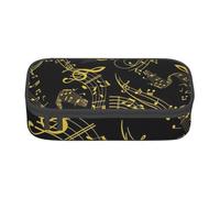YounPrenG Estuche para lápices, Estuche para lápices Impreso de Gran Capacidad, Estuche para lápices, Estuche para lápices para Oficina y Escuela.Notas Musicales Negras