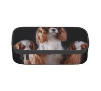 YounPrenG Estuche para lápices, Estuche para lápices Impreso de Gran Capacidad, Estuche para lápices, Estuche para lápices para Oficina y Escuela.Cavalier King Charles Spaniel Madre con Cachorros