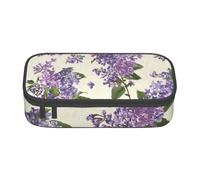 YounPrenG Estuche para lápices, Estuche para lápices Impreso de Gran Capacidad, Estuche para lápices, Estuche para lápices para Oficina y Escuela.Hermoso Estampado de Flores moradas.