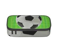 YounPrenG Estuche para lápices, Estuche para lápices Impreso de Gran Capacidad, Estuche para lápices, Estuche para lápices para Oficina y Escuela.Campo de fútbol