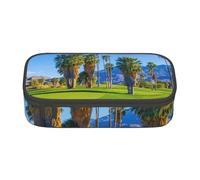 YounPrenG Estuche para lápices, Estuche para lápices Impreso de Gran Capacidad, Estuche para lápices, Estuche para lápices para Oficina y Escuela.Campo de Golf con Palmeras Impreso