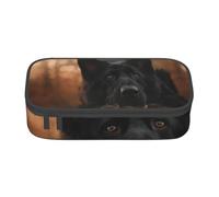 YounPrenG Estuche para lápices, Estuche para lápices Impreso de Gran Capacidad, Estuche para lápices, Estuche para lápices para Oficina y Escuela.Pastor Alemán Negro Bokeh Otoño Alemán