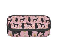 YounPrenG Estuche para lápices, Estuche para lápices Impreso de Gran Capacidad, Estuche para lápices, Estuche para lápices para Oficina y Escuela.Perros caniche Negros