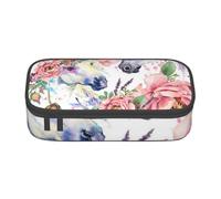 YounPrenG Estuche para lápices, Estuche para lápices Impreso de Gran Capacidad, Estuche para lápices, Estuche para lápices para Oficina y Escuela.Acuarela Caballo Rosas Flores