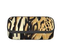 YounPrenG Estuche para lápices, Estuche para lápices Impreso de Gran Capacidad, Estuche para lápices, Estuche para lápices para Oficina y Escuela.Leopardo León Piel de Tigre Piel Atigrado