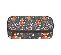 YounPrenG Estuche para lápices, Estuche para lápices Impreso de Gran Capacidad, Estuche para lápices, Estuche para lápices para Oficina y Escuela.Zorros soñolientos (Piedra Gris)