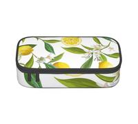 YounPrenG Estuche para lápices, Estuche para lápices Impreso de Gran Capacidad, Estuche para lápices, Estuche para lápices para Oficina y Escuela.Florales de Frutas de limón