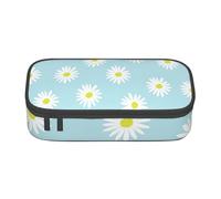 YounPrenG Estuche para lápices, Estuche para lápices Impreso de Gran Capacidad, Estuche para lápices, Estuche para lápices para Oficina y Escuela.Linda Margarita Flor Florales Azul