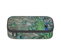 YounPrenG Estuche para lápices, Estuche para lápices Impreso de Gran Capacidad, Estuche para lápices, Estuche para lápices para Oficina y Escuela.Pavo Real Mostrando Plumas con Alas Abiertas