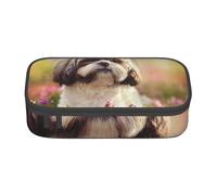 YounPrenG Estuche para lápices, Estuche para lápices Impreso de Gran Capacidad, Estuche para lápices, Estuche para lápices para Oficina y Escuela.Perro Shih Tzu
