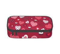 YounPrenG Estuche para lápices, Estuche para lápices Impreso de Gran Capacidad, Estuche para lápices, Estuche para lápices para Oficina y Escuela.Patrón de corazón de Amor de San Valentín