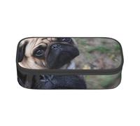 YounPrenG Estuche para lápices, Estuche para lápices Impreso de Gran Capacidad, Estuche para lápices, Estuche para lápices para Oficina y Escuela.Perro Pug Impreso