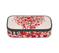 YounPrenG Estuche para lápices, Estuche para lápices Impreso de Gran Capacidad, Estuche para lápices, Estuche para lápices para Oficina y Escuela.Impresión de árboles en Forma de corazón