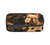 YounPrenG Estuche para lápices, Estuche para lápices Impreso de Gran Capacidad, Estuche para lápices, Estuche para lápices para Oficina y Escuela.Bulldog francés