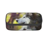 YounPrenG Estuche para lápices, Estuche para lápices Impreso de Gran Capacidad, Estuche para lápices, Estuche para lápices para Oficina y Escuela.Alaskan Malamute Bokeh Mascotas Perros Lindo