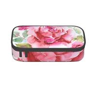 YounPrenG Estuche para lápices, Estuche para lápices Impreso de Gran Capacidad, Estuche para lápices, Estuche para lápices para Oficina y Escuela.Hermosas Flores Rosa Flor Rosa Floral