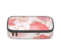 YounPrenG Estuche para lápices, Estuche para lápices Impreso de Gran Capacidad, Estuche para lápices, Estuche para lápices para Oficina y Escuela.Tetera Rosa Estampada