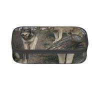 YounPrenG Estuche para lápices, Estuche para lápices Impreso de Gran Capacidad, Estuche para lápices, Estuche para lápices para Oficina y Escuela.Lobo Impreso