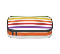 YounPrenG Estuche para lápices, Estuche para lápices Impreso de Gran Capacidad, Estuche para lápices, Estuche para lápices para Oficina y Escuela.Arco Iris y Rayas Blancas