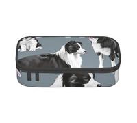 YounPrenG Estuche para lápices, Estuche para lápices Impreso de Gran Capacidad, Estuche para lápices, Estuche para lápices para Oficina y Escuela.Border Collie Azul