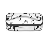 YounPrenG Estuche para lápices, Estuche para lápices Impreso de Gran Capacidad, Estuche para lápices, Estuche para lápices para Oficina y Escuela.Escalas de Notas Musicales Negras