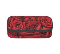 YounPrenG Estuche para lápices, Estuche para lápices Impreso de Gran Capacidad, Estuche para lápices, Estuche para lápices para Oficina y Escuela.Rosa roja Impresa.