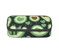 YounPrenG Estuche para lápices, Estuche para lápices Impreso de Gran Capacidad, Estuche para lápices, Estuche para lápices para Oficina y Escuela.Corazón De Aguacate De Patrones Sin Fisuras Lindo