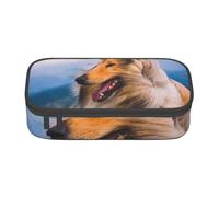 YounPrenG Estuche para lápices, Estuche para lápices Impreso de Gran Capacidad, Estuche para lápices, Estuche para lápices para Oficina y Escuela.Hermoso Collie áspero