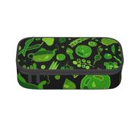 YounPrenG Estuche para lápices, Estuche para lápices Impreso de Gran Capacidad, Estuche para lápices, Estuche para lápices para Oficina y Escuela.Patrón de Verduras Verdes