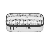 YounPrenG Estuche para lápices, Estuche para lápices Impreso de Gran Capacidad, Estuche para lápices, Estuche para lápices para Oficina y Escuela.Notas Musicales sobre la Clave
