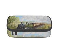YounPrenG Estuche para lápices, Estuche para lápices Impreso de Gran Capacidad, Estuche para lápices, Estuche para lápices para Oficina y Escuela.Tren de Vapor y ferrocarril