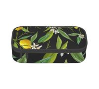 YounPrenG Estuche para lápices, Estuche para lápices Impreso de Gran Capacidad, Estuche para lápices, Estuche para lápices para Oficina y Escuela.Limón y flor