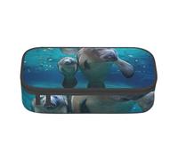 YounPrenG Estuche para lápices, Estuche para lápices Impreso de Gran Capacidad, Estuche para lápices, Estuche para lápices para Oficina y Escuela.Manatí de mar