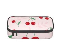 YounPrenG Estuche para lápices, Estuche para lápices Impreso de Gran Capacidad, Estuche para lápices, Estuche para lápices para Oficina y Escuela.Hoja De Cereza Roja Rosa