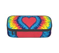 YounPrenG Estuche para lápices, Estuche para lápices Impreso de Gran Capacidad, Estuche para lápices, Estuche para lápices para Oficina y Escuela.Corazón Amor Arco Iris Tie Dye